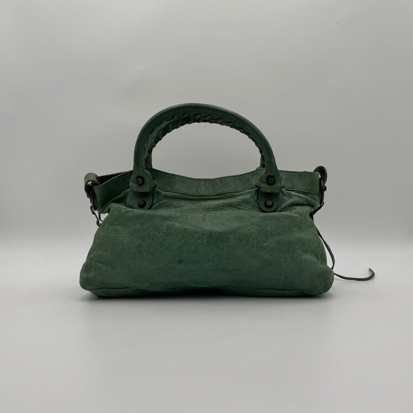 Balenciaga Green Leather Classic First