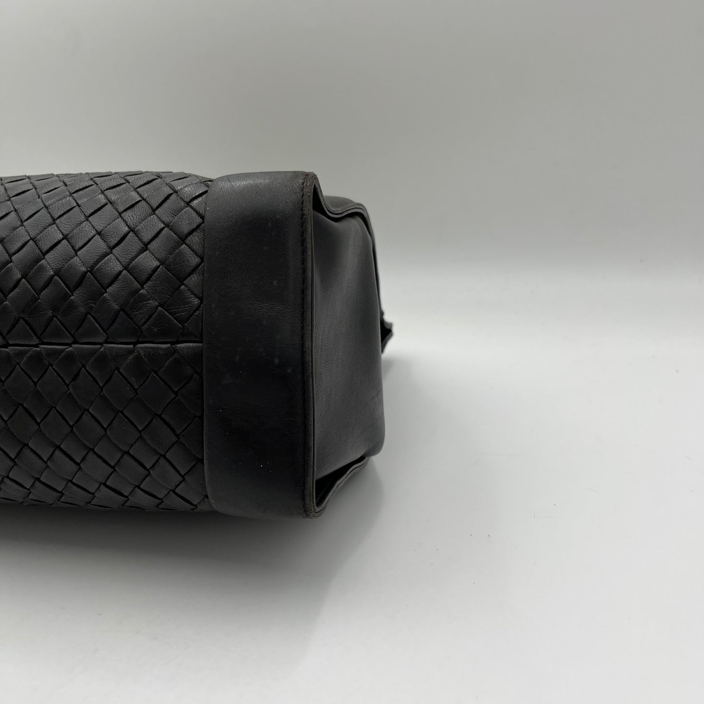 Bottega Veneta Black Intrecciato Handbag