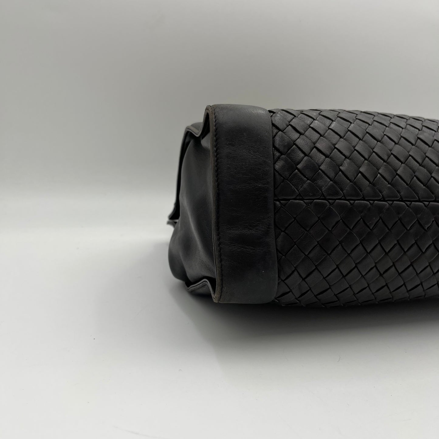 Bottega Veneta Black Intrecciato Handbag