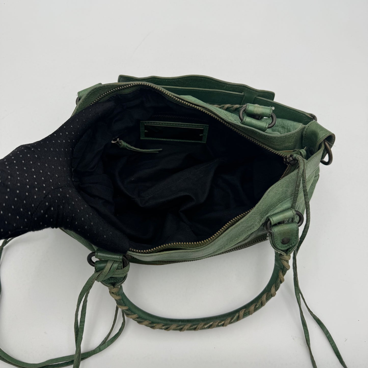 Balenciaga Green Leather Classic First