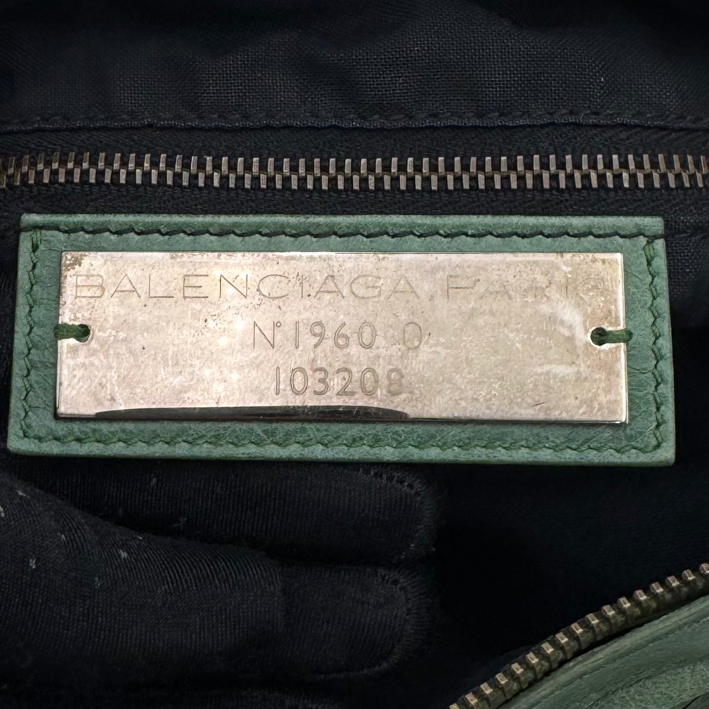 Balenciaga Green Leather Classic First