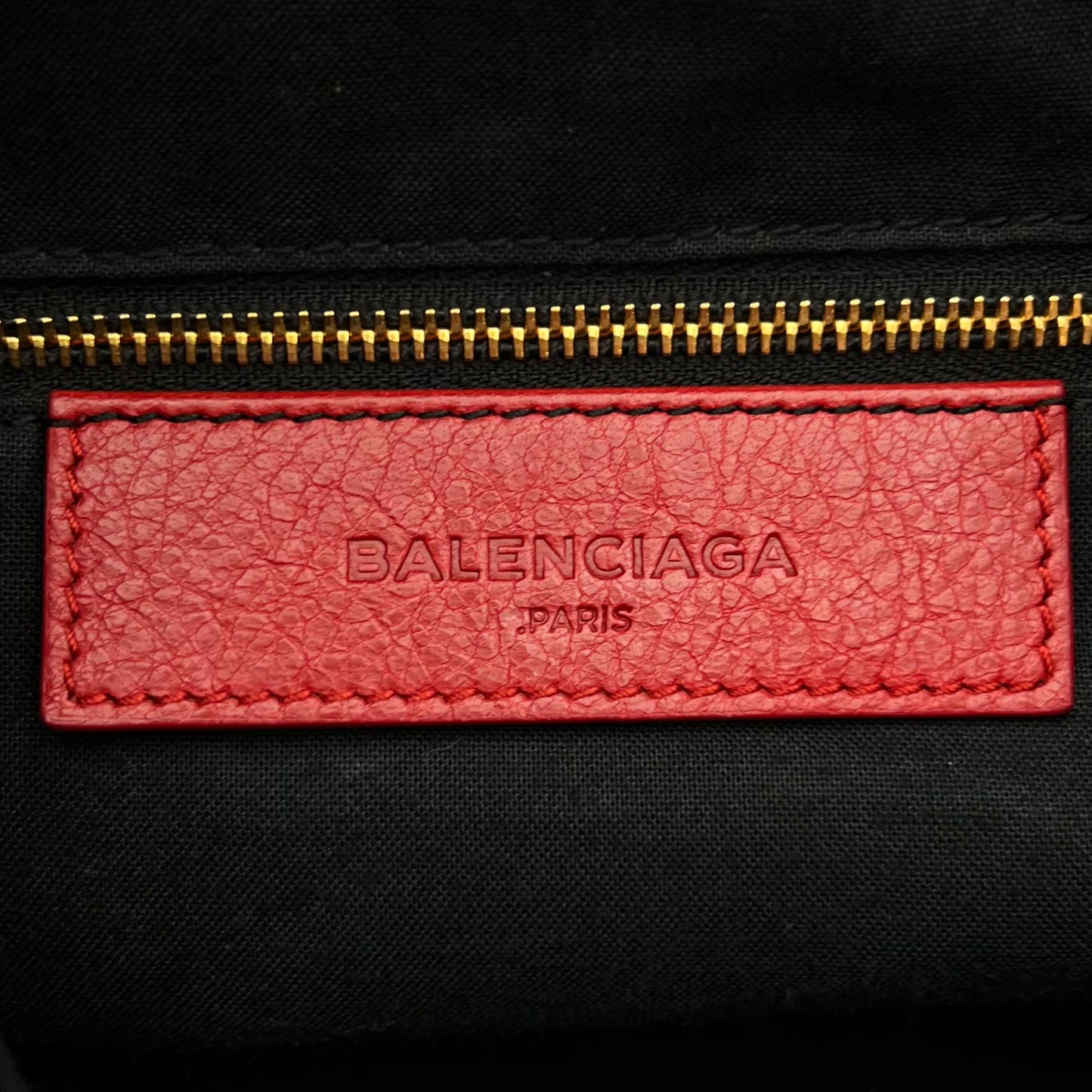 Balenciaga Red Leather Giant 12 Mini Pompon Bag GHW