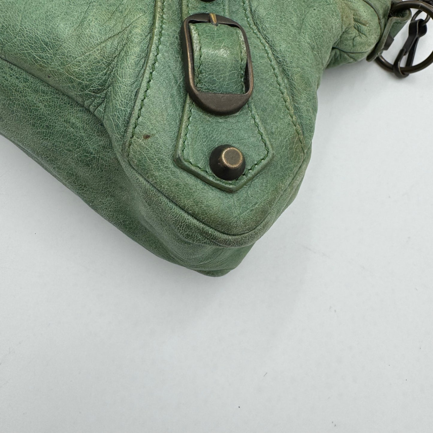 Balenciaga Green Leather Classic First