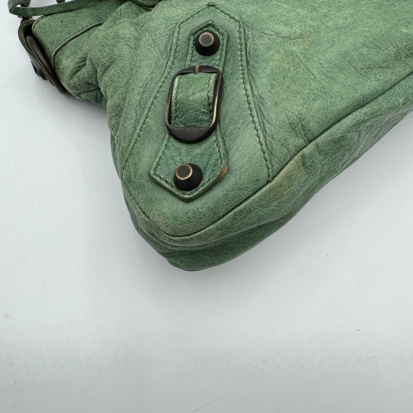 Balenciaga Green Leather Classic First