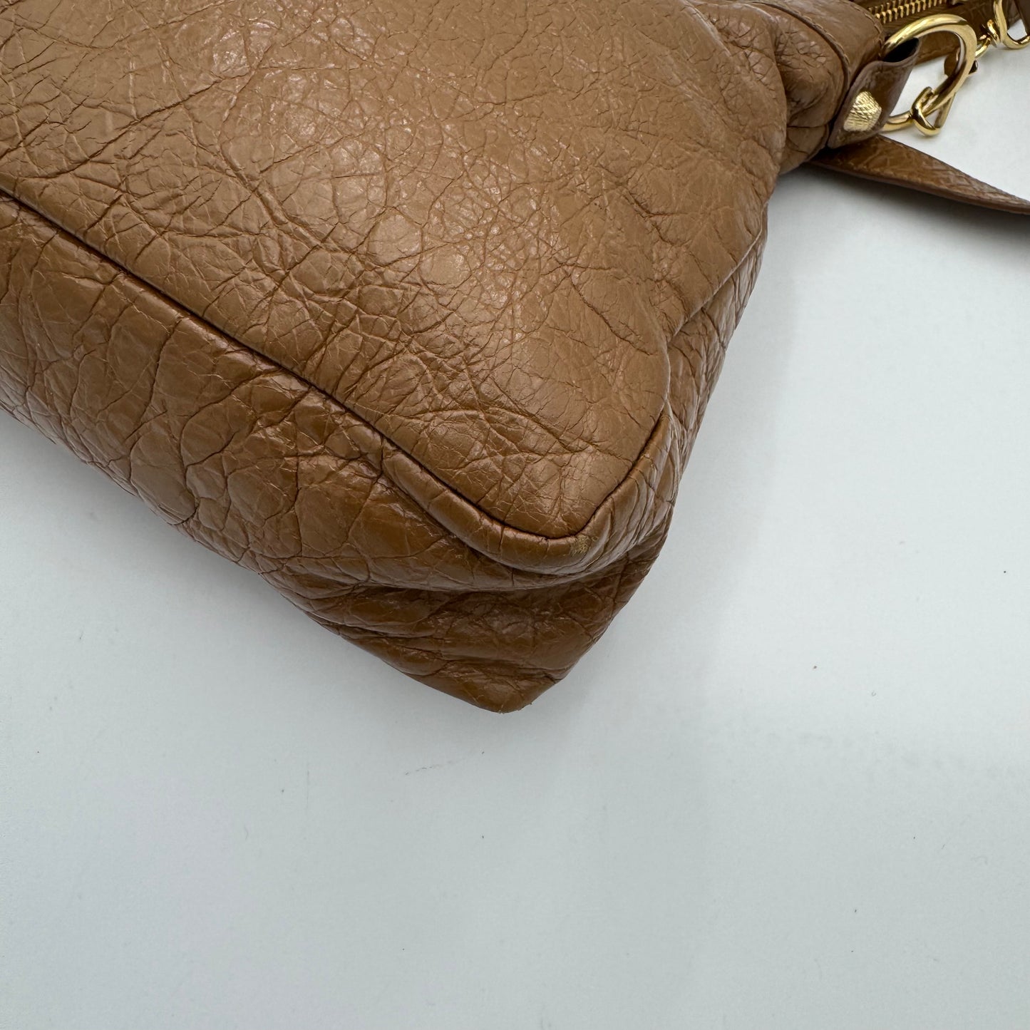 Balenciaga Camel Brown Leather Giant 12 Town Bag GHW