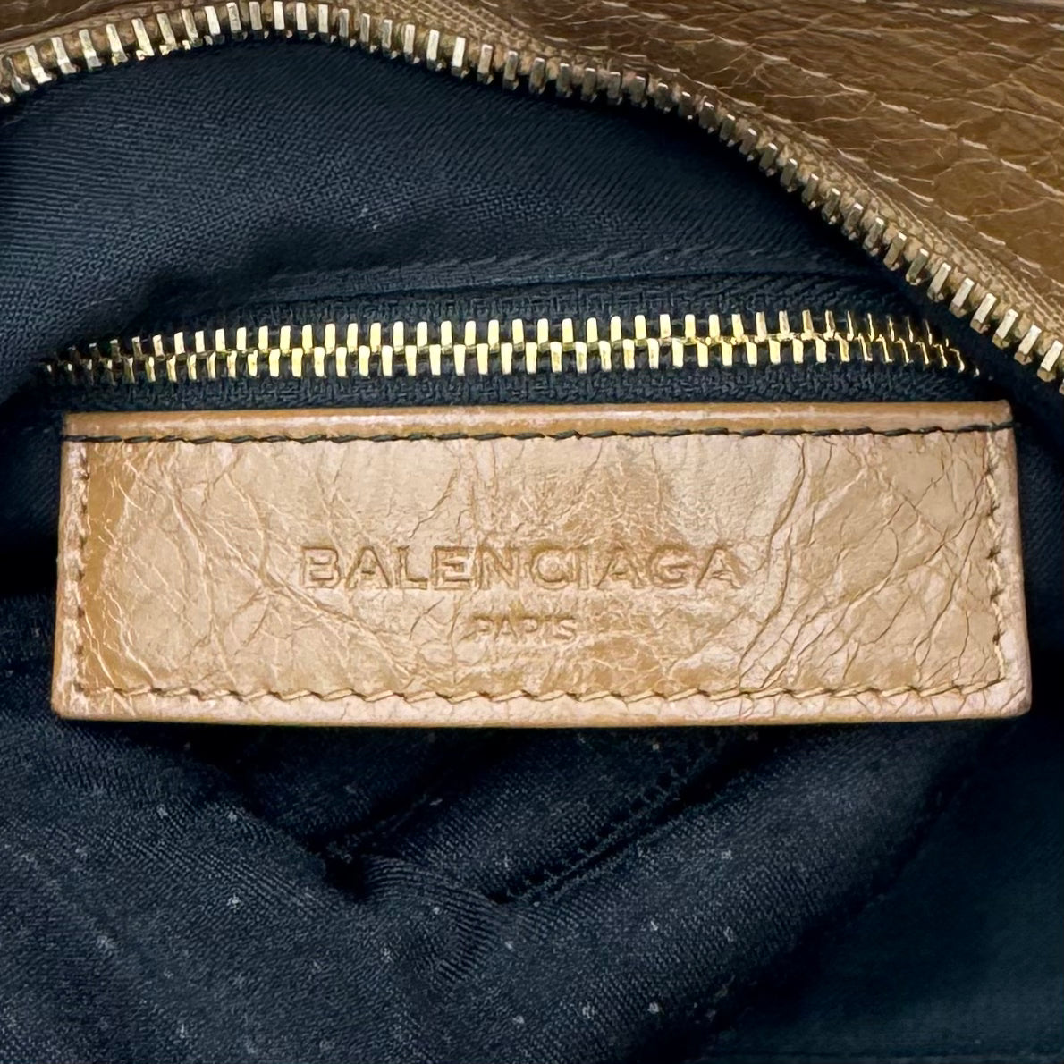 Balenciaga Camel Brown Leather Giant 12 Town Bag GHW