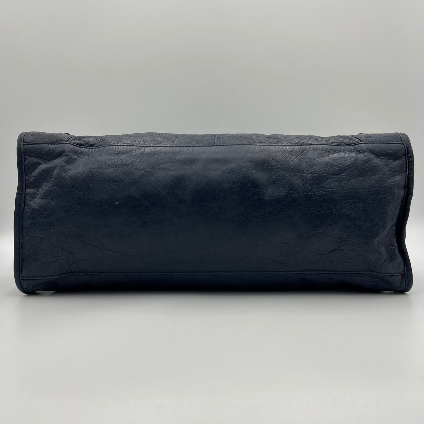 Balenciaga Navy Blue Leather Classic Part Time Bag