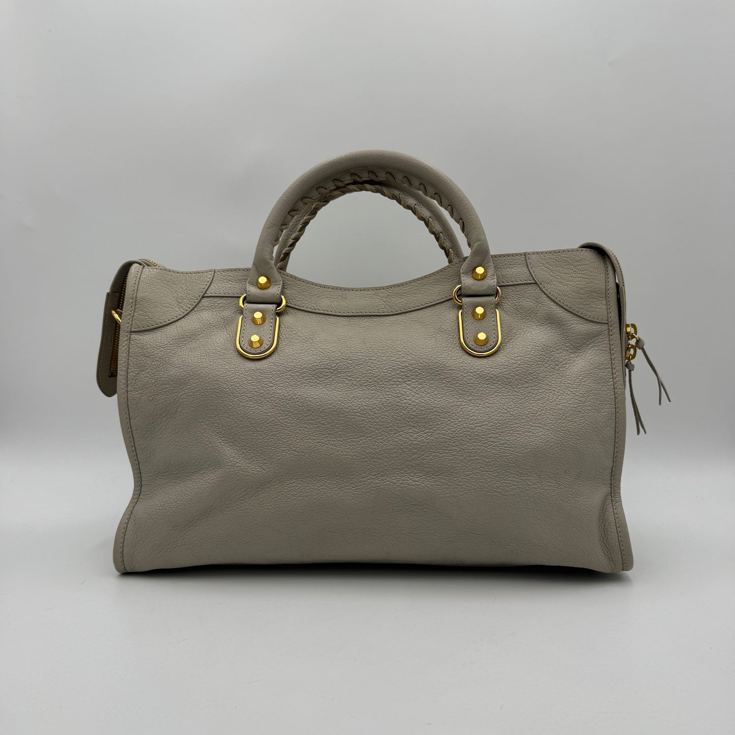 Balenciaga Light Gray Metallic Edge City GHW