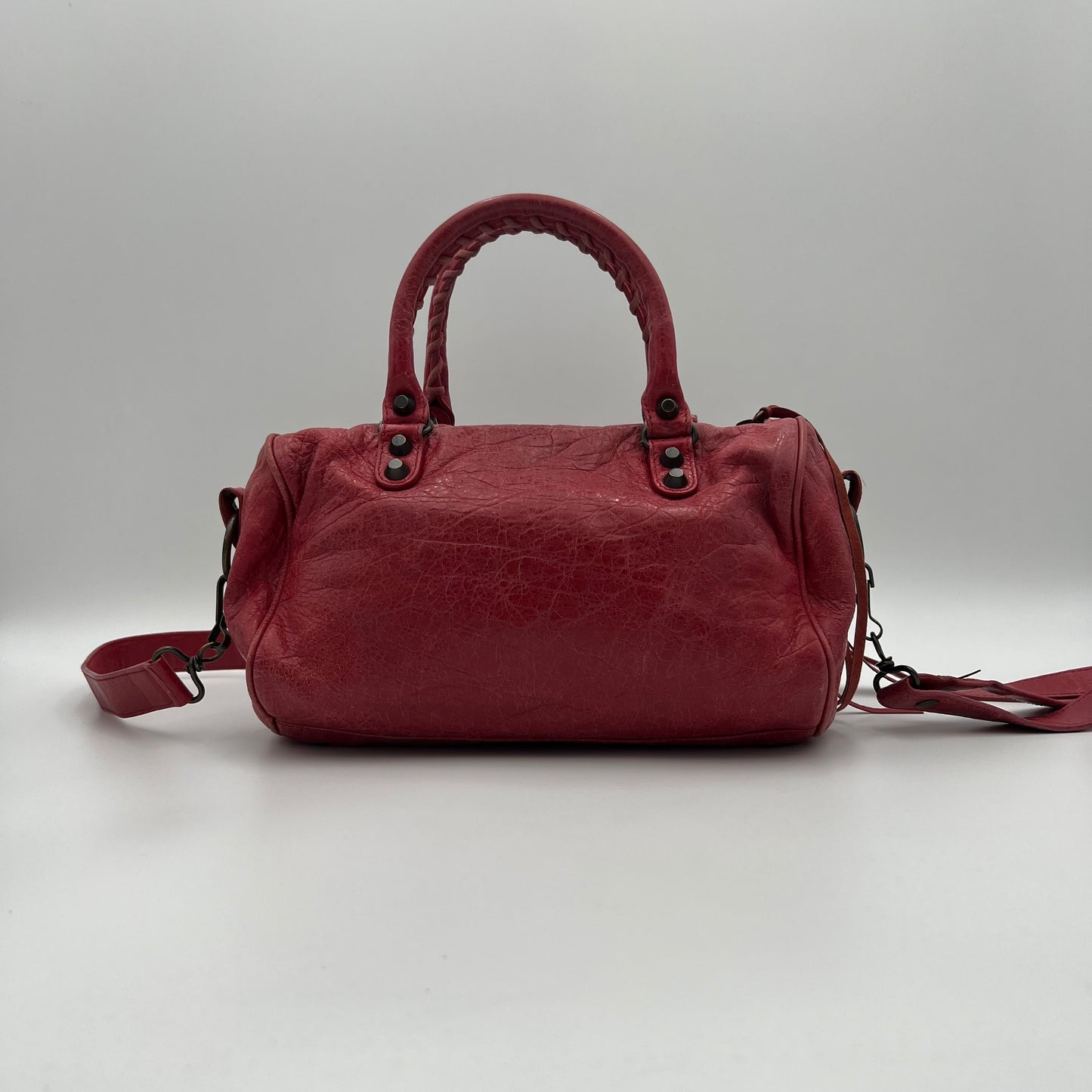 Balenciaga Red Leather Classic Mini Twiggy