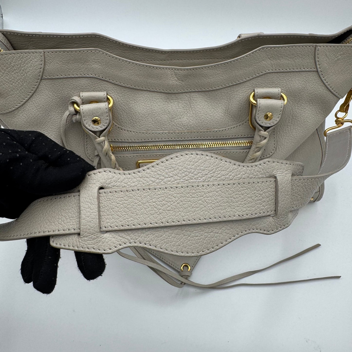 Balenciaga Light Gray Metallic Edge City GHW