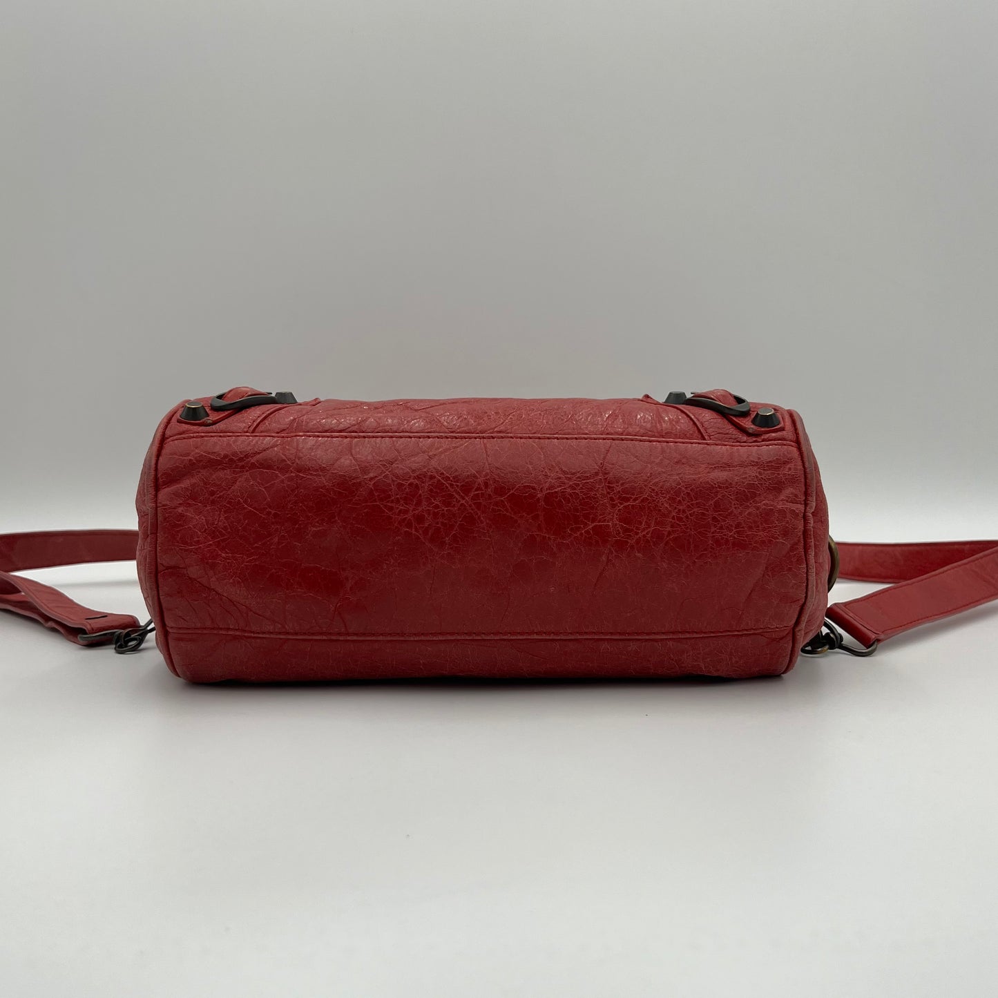 Balenciaga Red Leather Classic Mini Twiggy