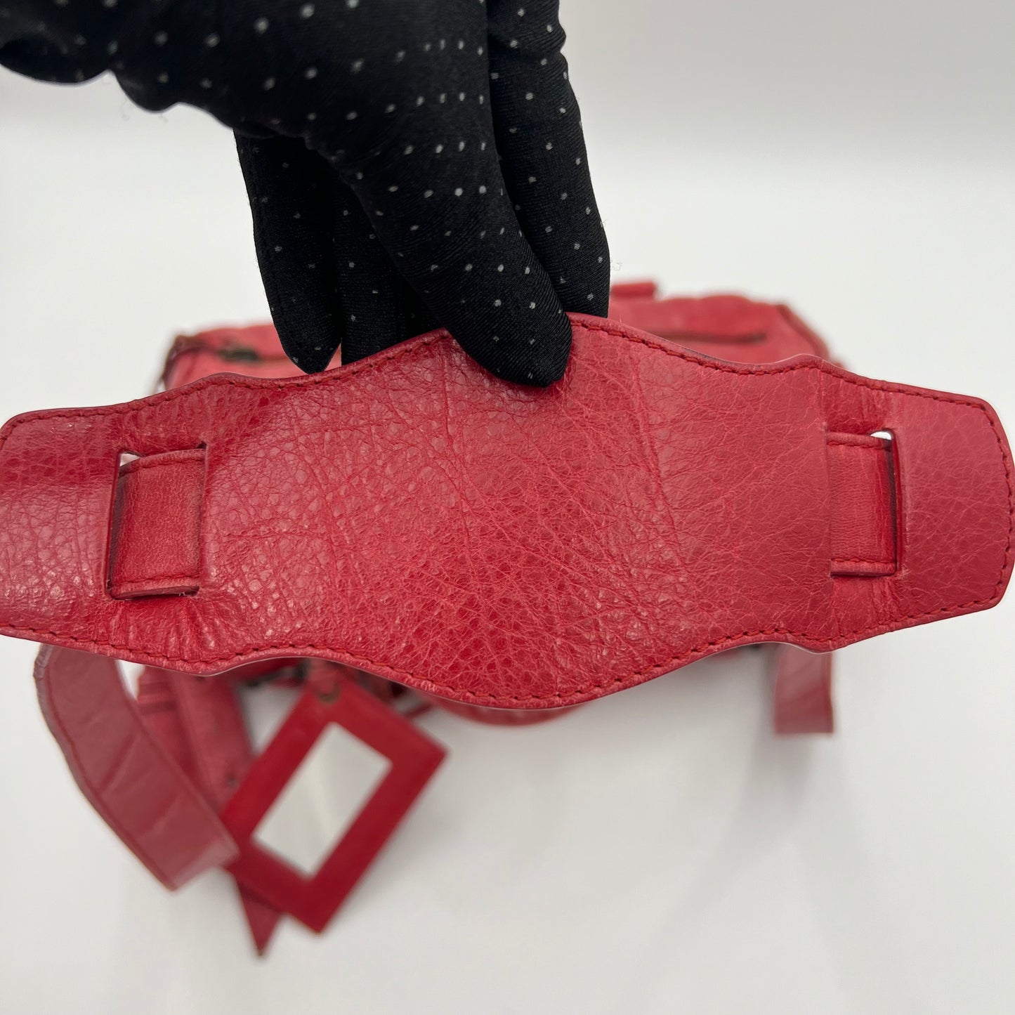 Balenciaga Red Leather Classic Mini Twiggy