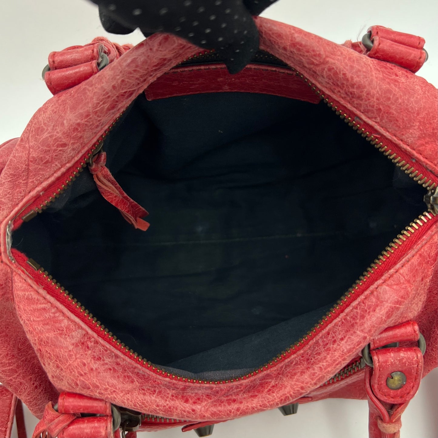Balenciaga Red Leather Classic Mini Twiggy
