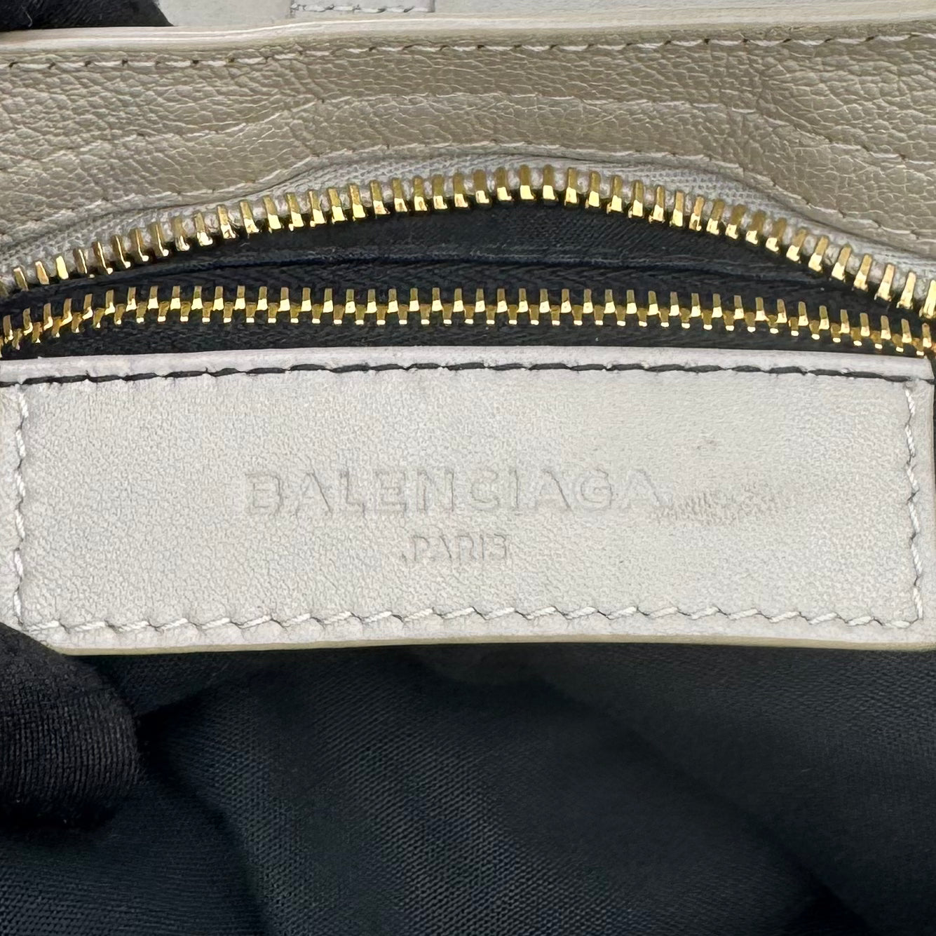 Balenciaga Light Gray Metallic Edge City GHW