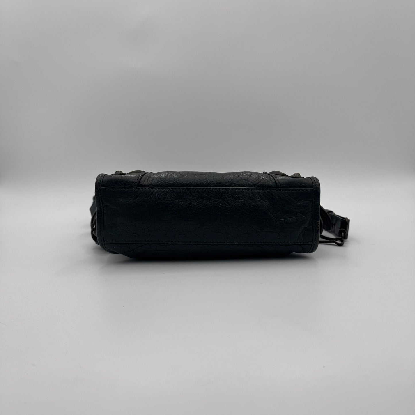 Balenciaga Gray Leather Classic Mini City