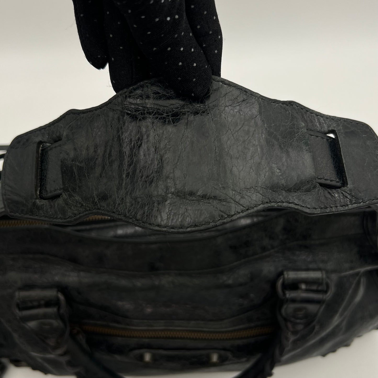 Balenciaga Black Leather Classic City