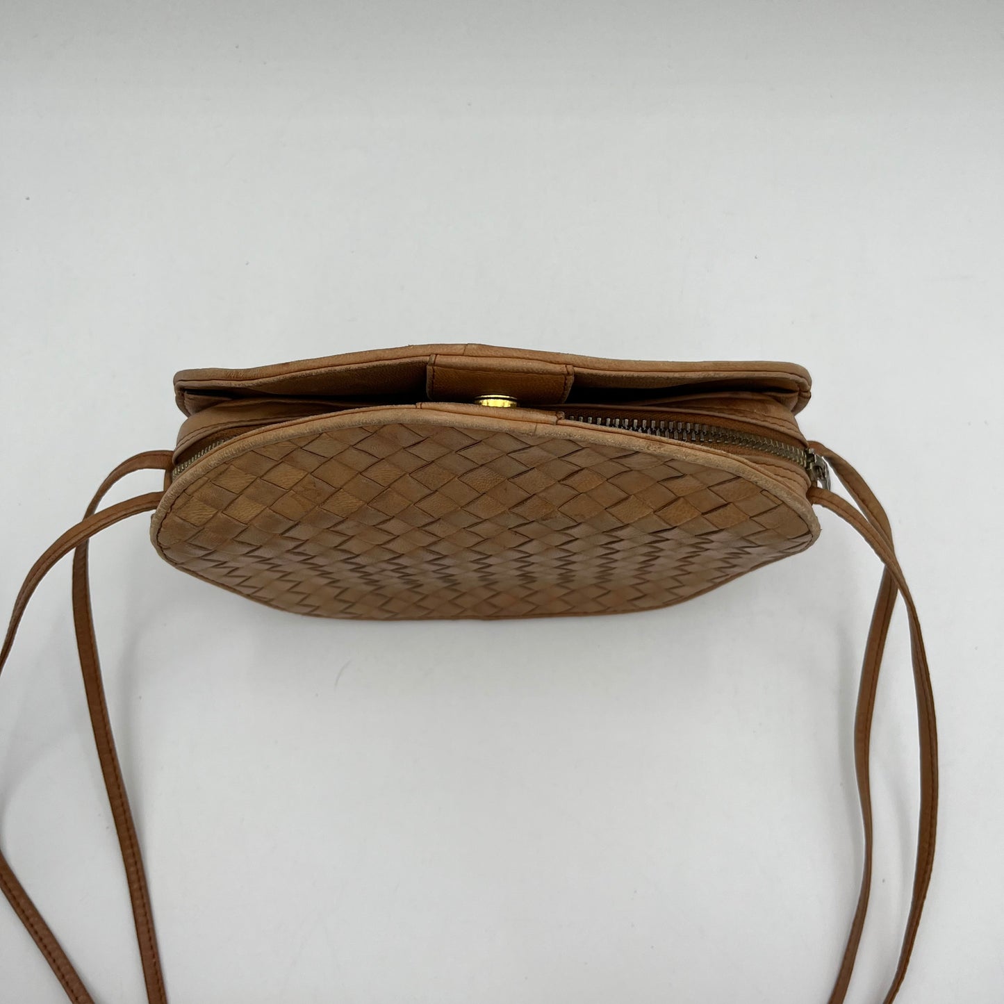 Bottega Veneta Brown Intrecciato Crossbody