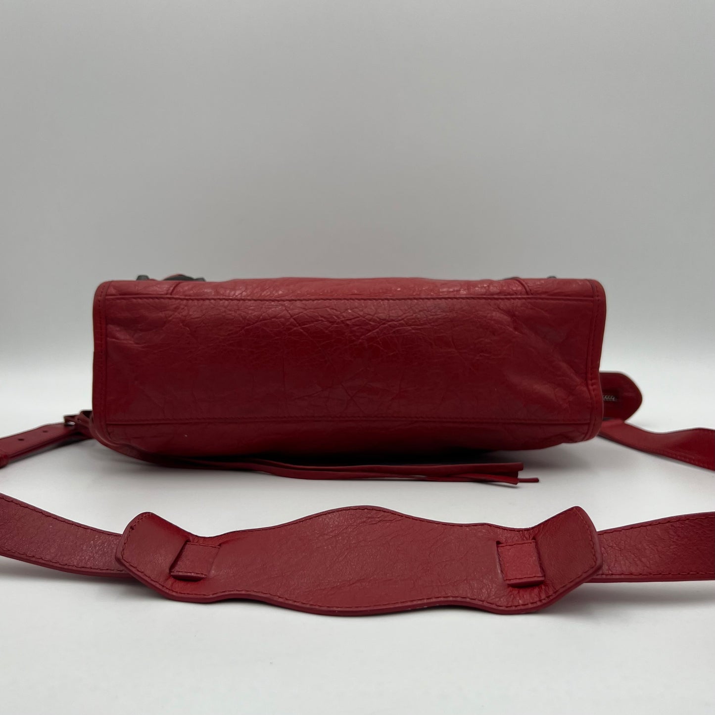 Balenciaga Red Leather Small Classic City Bag
