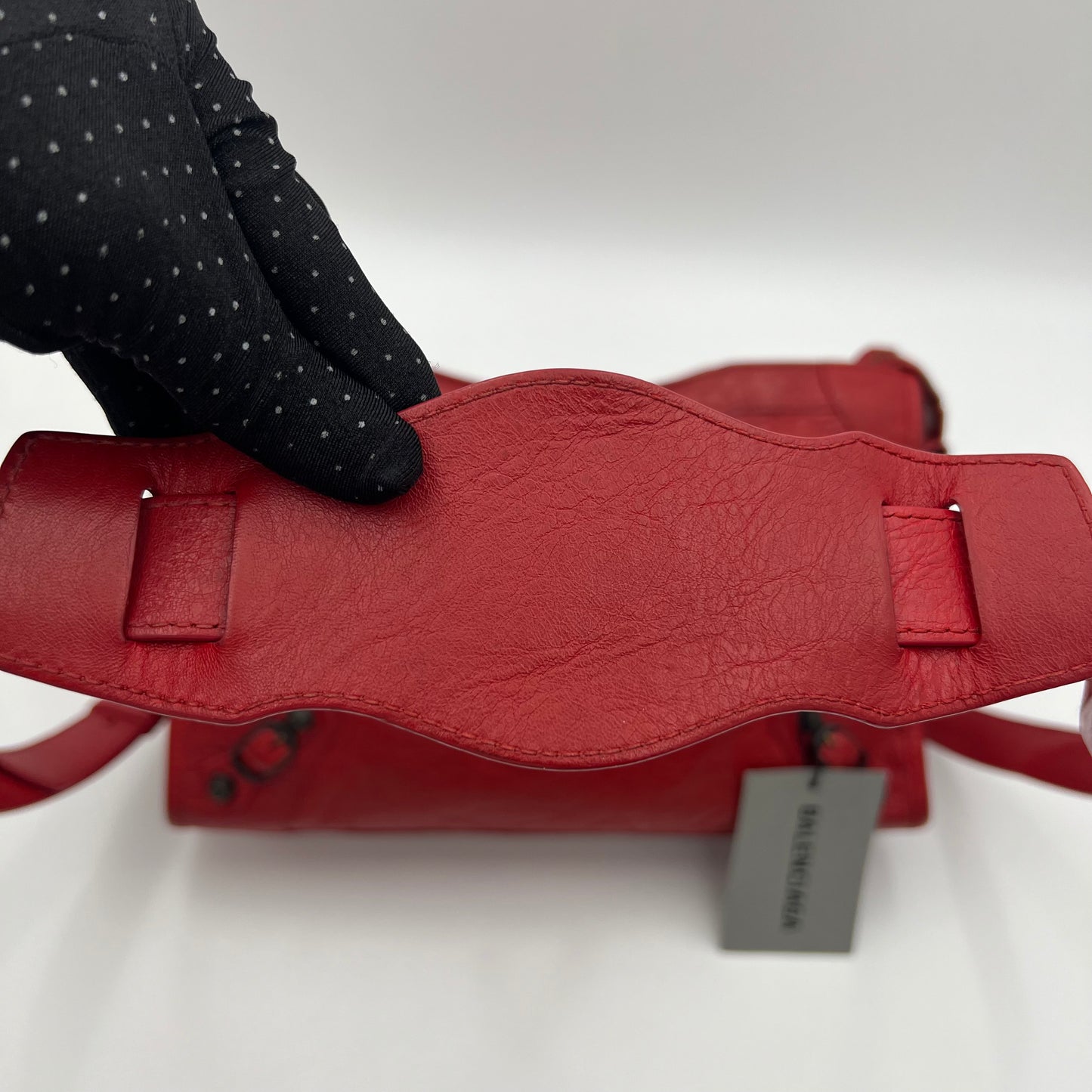 Balenciaga Red Leather Small Classic City Bag