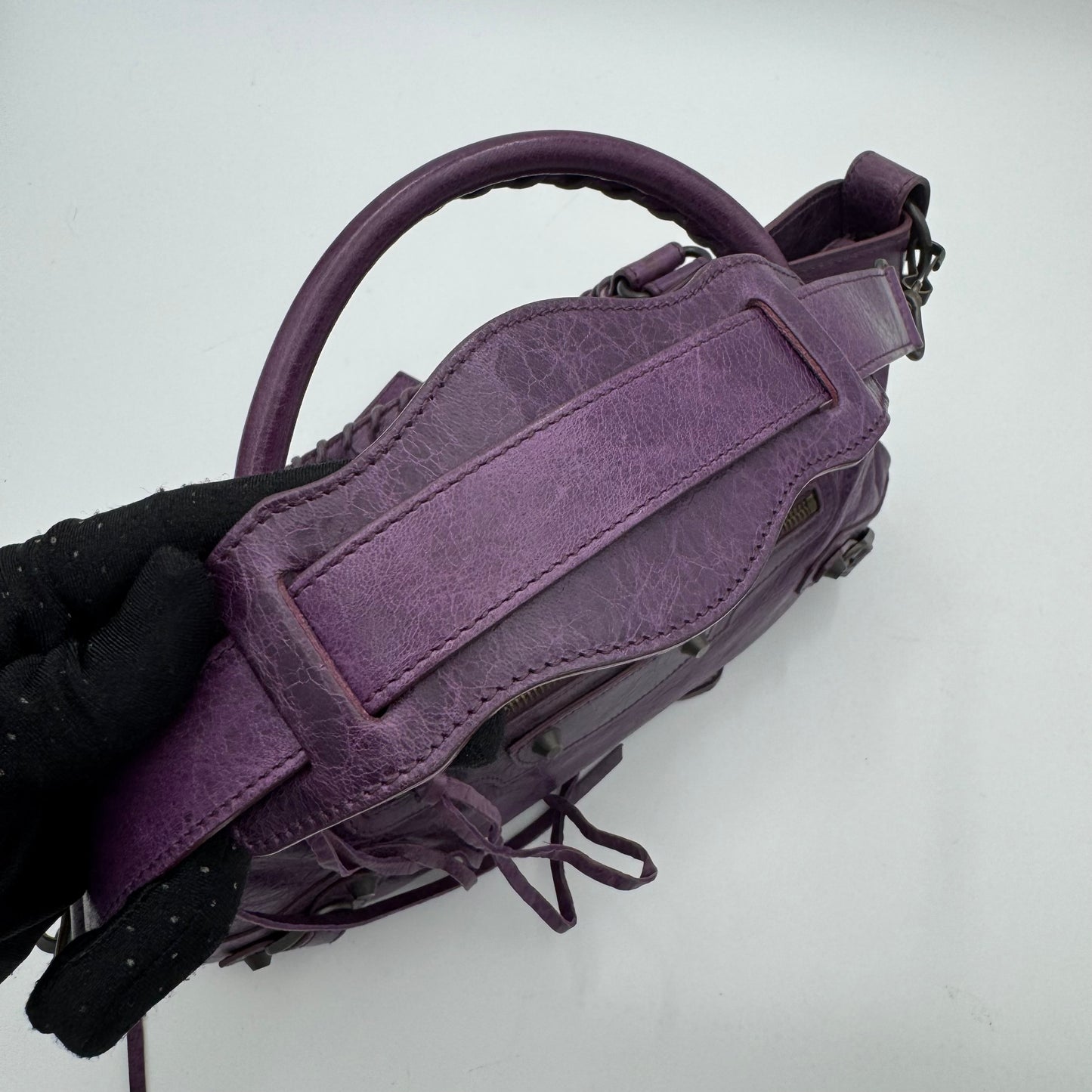 Balenciaga Violet Leather Classic First