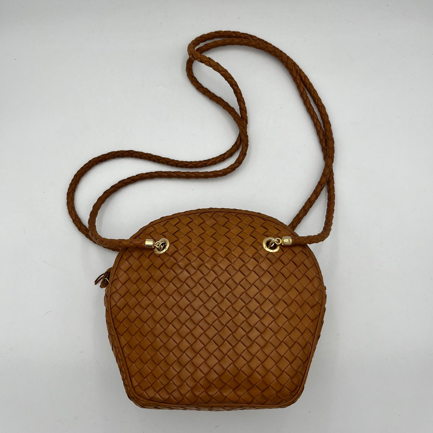 Bottega Veneta Brown Intrecciato Round Sling