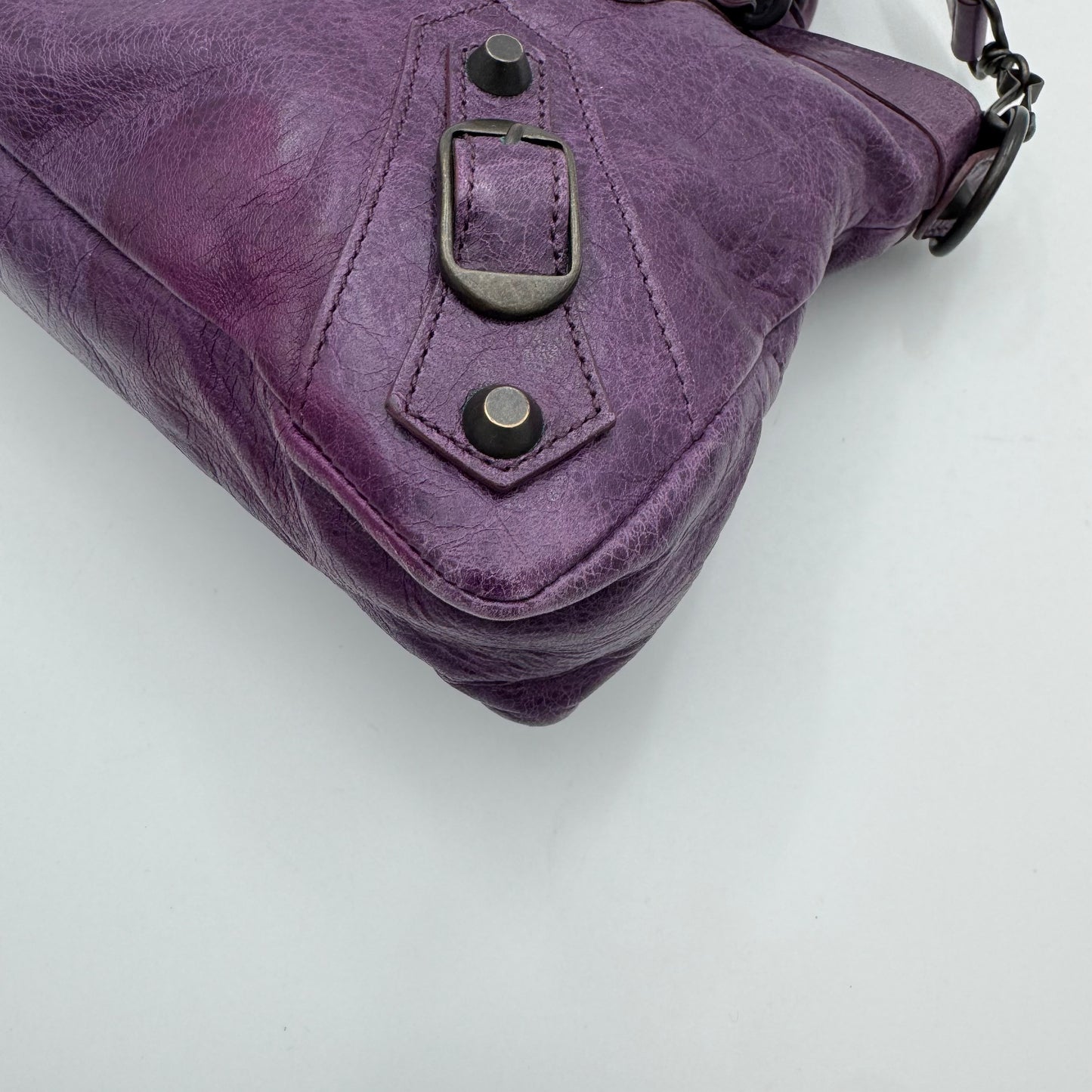 Balenciaga Violet Leather Classic First