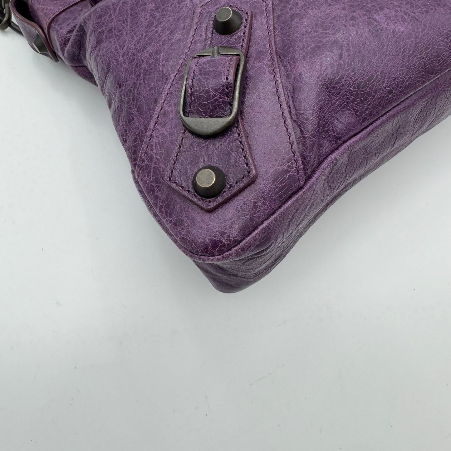 Balenciaga Violet Leather Classic First