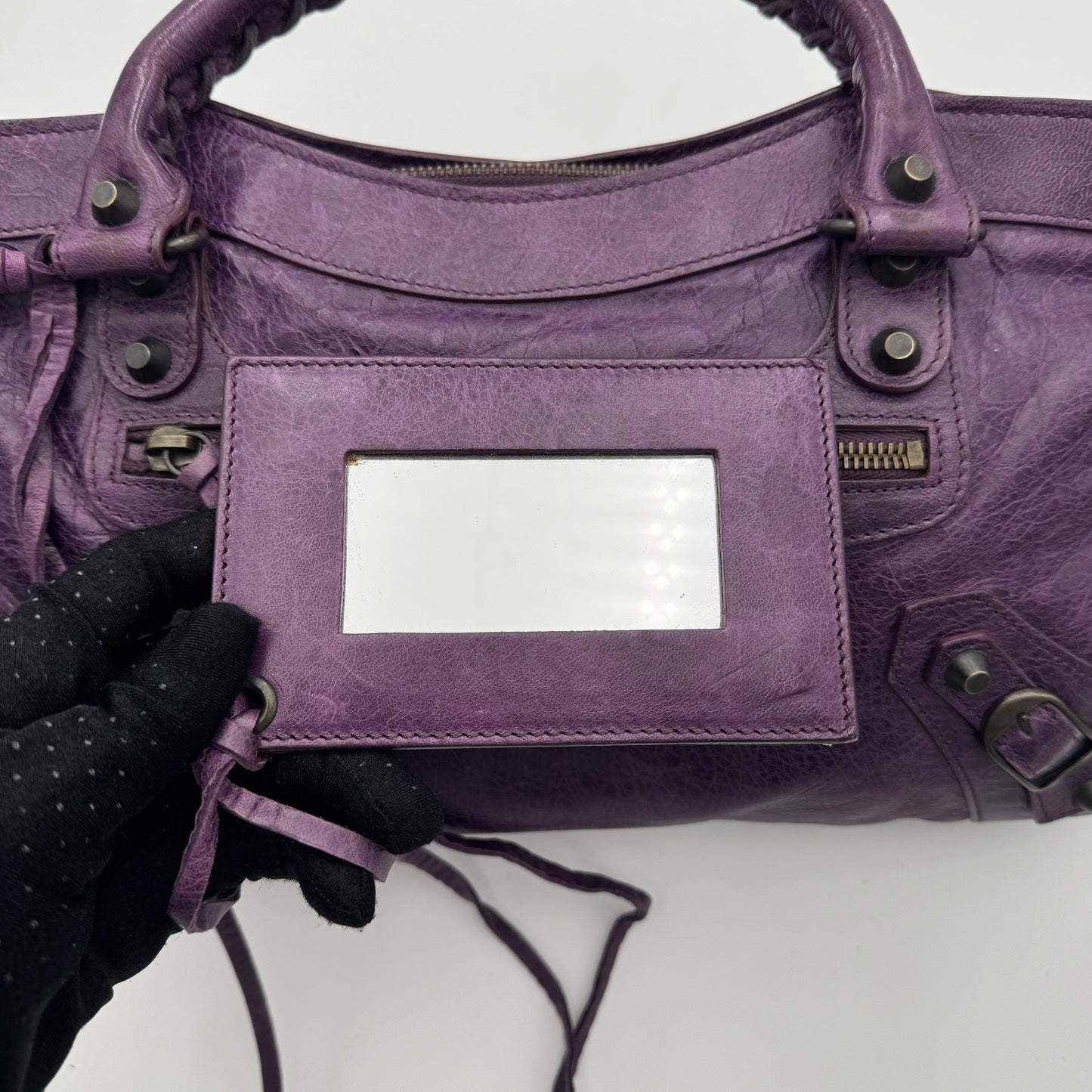Balenciaga Violet Leather Classic First