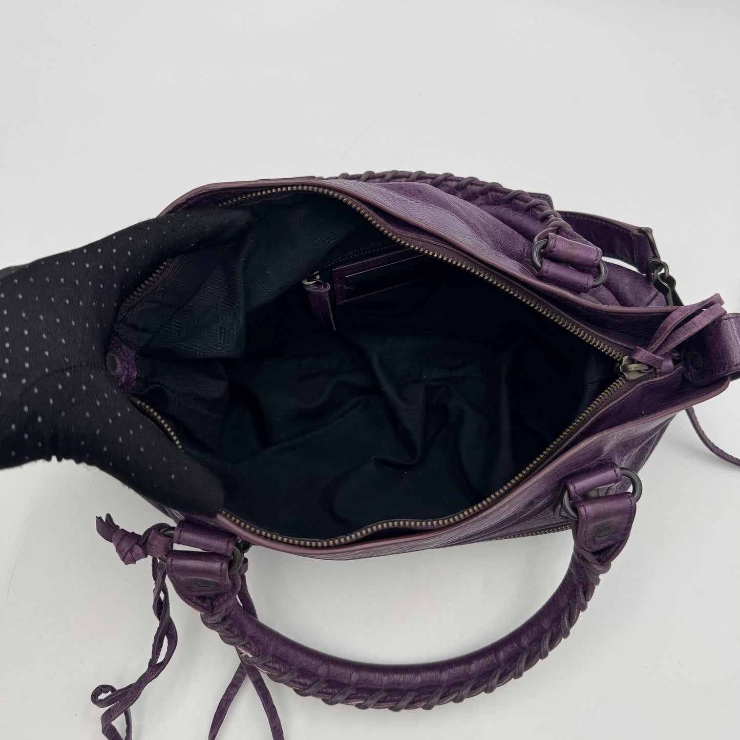 Balenciaga Violet Leather Classic First