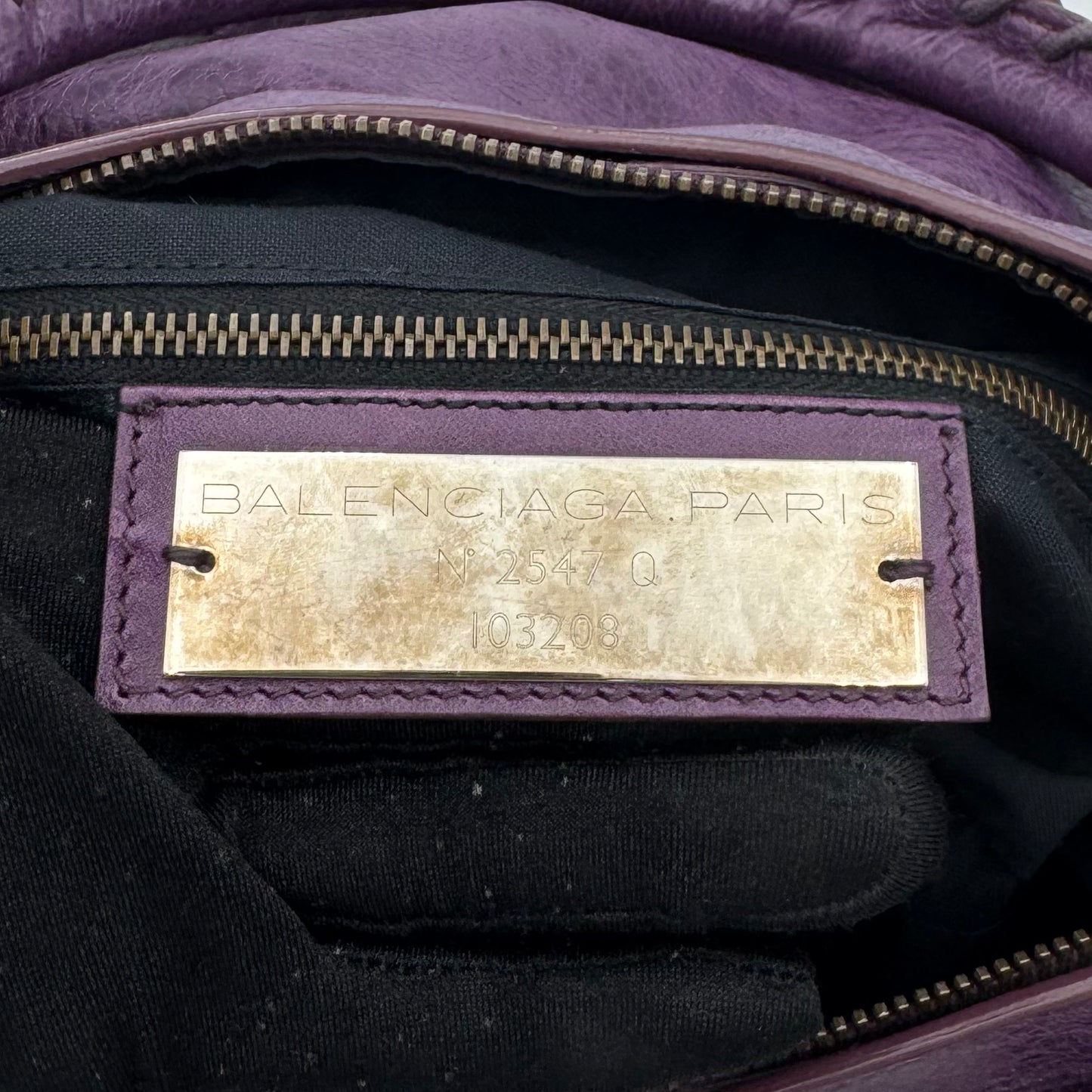 Balenciaga Violet Leather Classic First