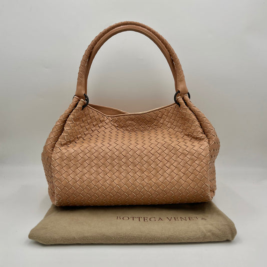 Bottega Veneta Pink Intrecciato Parachute Handbag