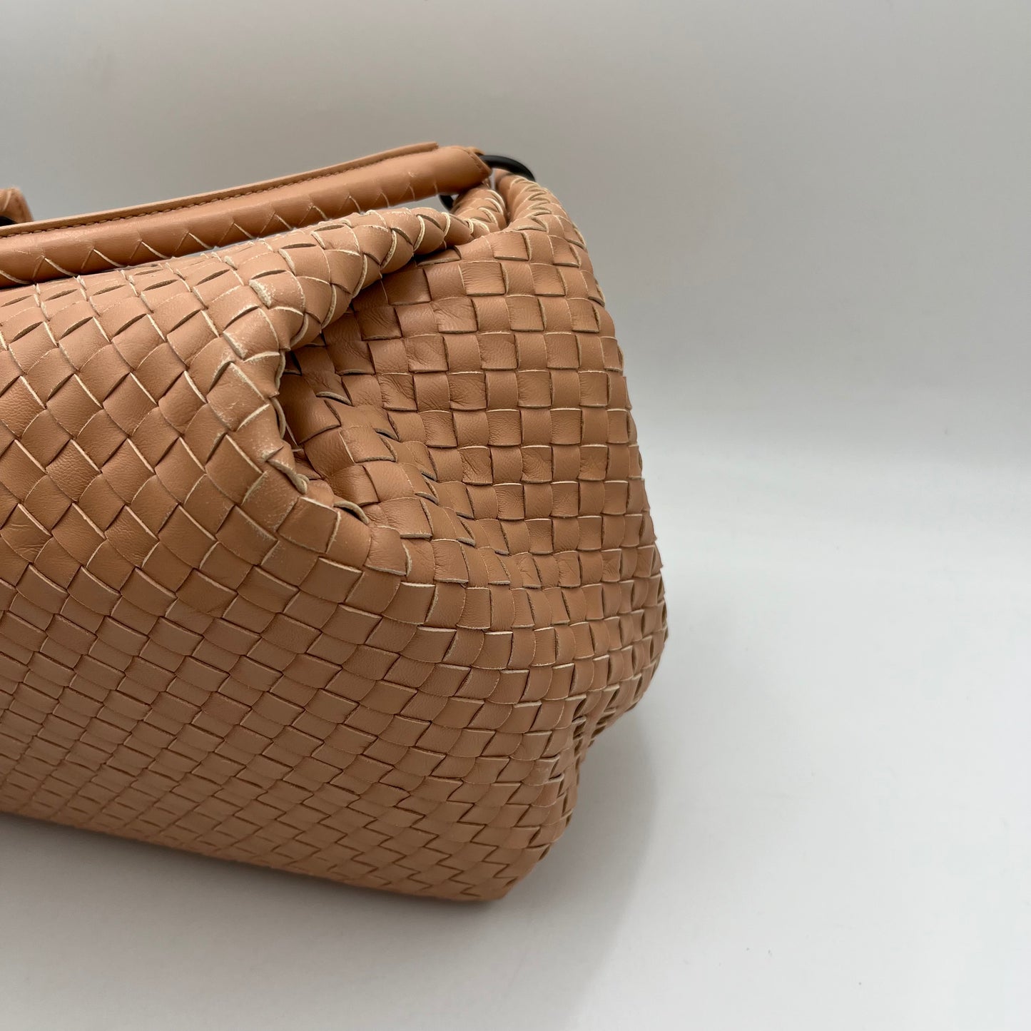 Bottega Veneta Pink Intrecciato Parachute Handbag