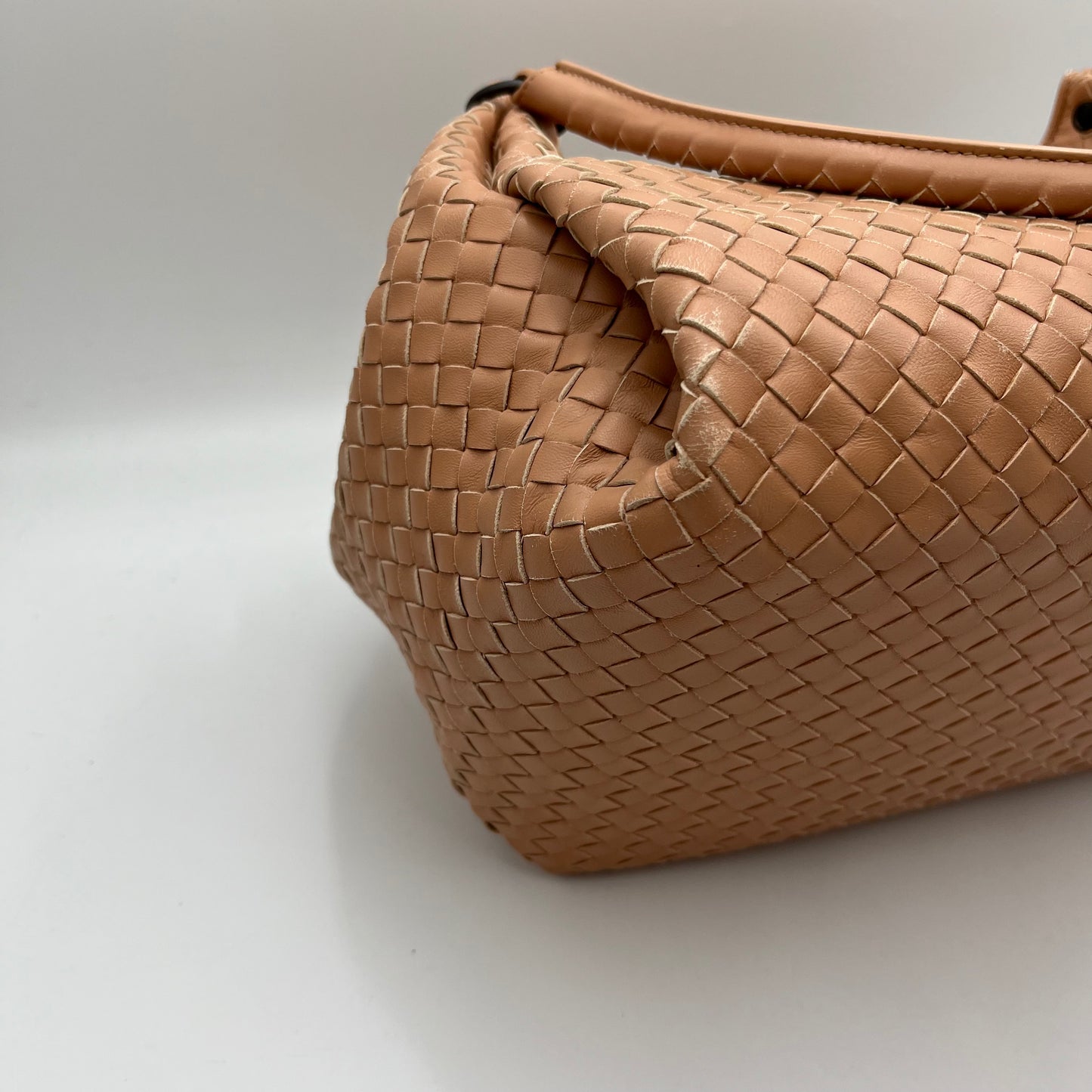 Bottega Veneta Pink Intrecciato Parachute Handbag