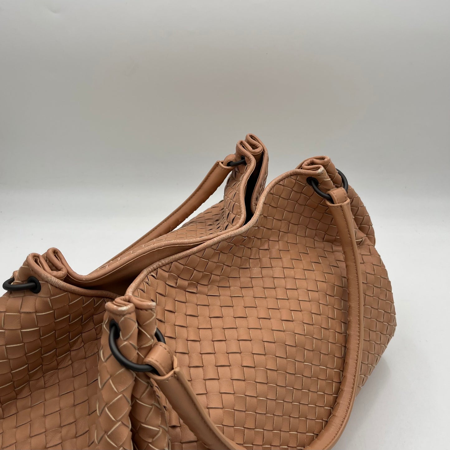 Bottega Veneta Pink Intrecciato Parachute Handbag