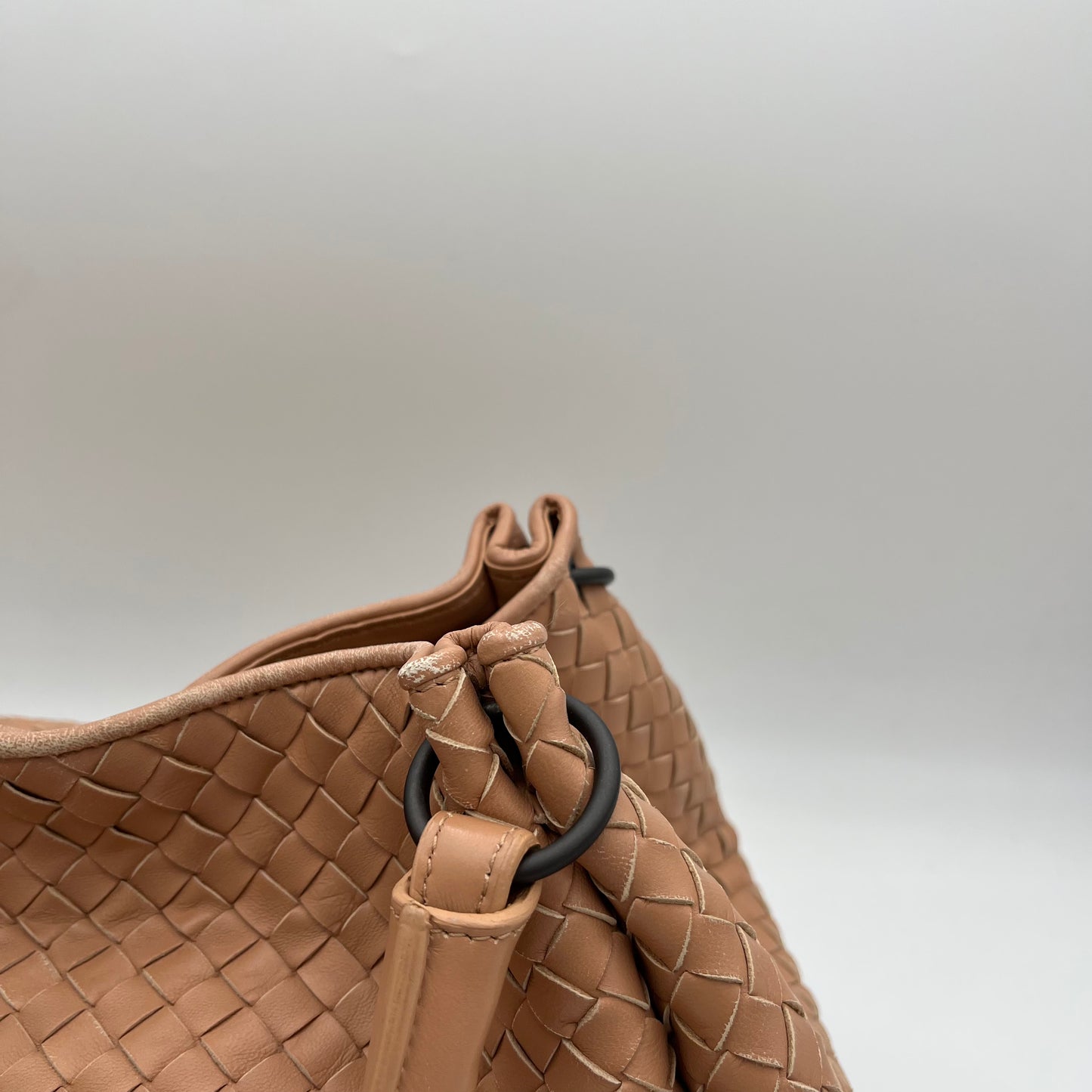 Bottega Veneta Pink Intrecciato Parachute Handbag