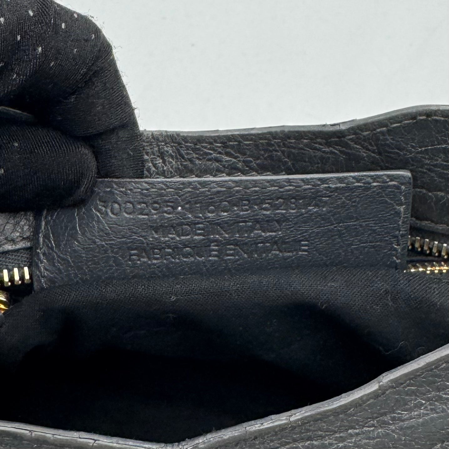 Balenciaga Gray Leather Mini City GHW