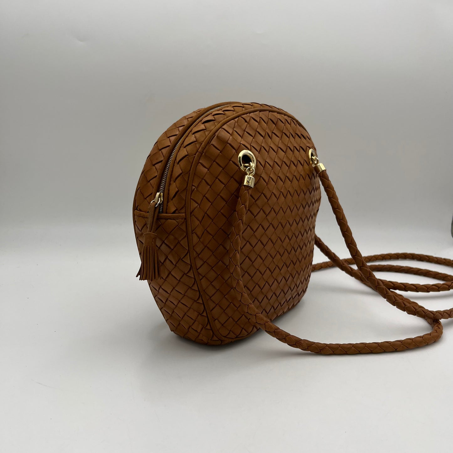 Bottega Veneta Brown Intrecciato Round Sling