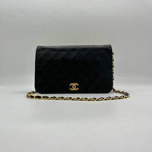 Chanel Black Quilted Lambskin Classic Full Flap Shoulder Bag