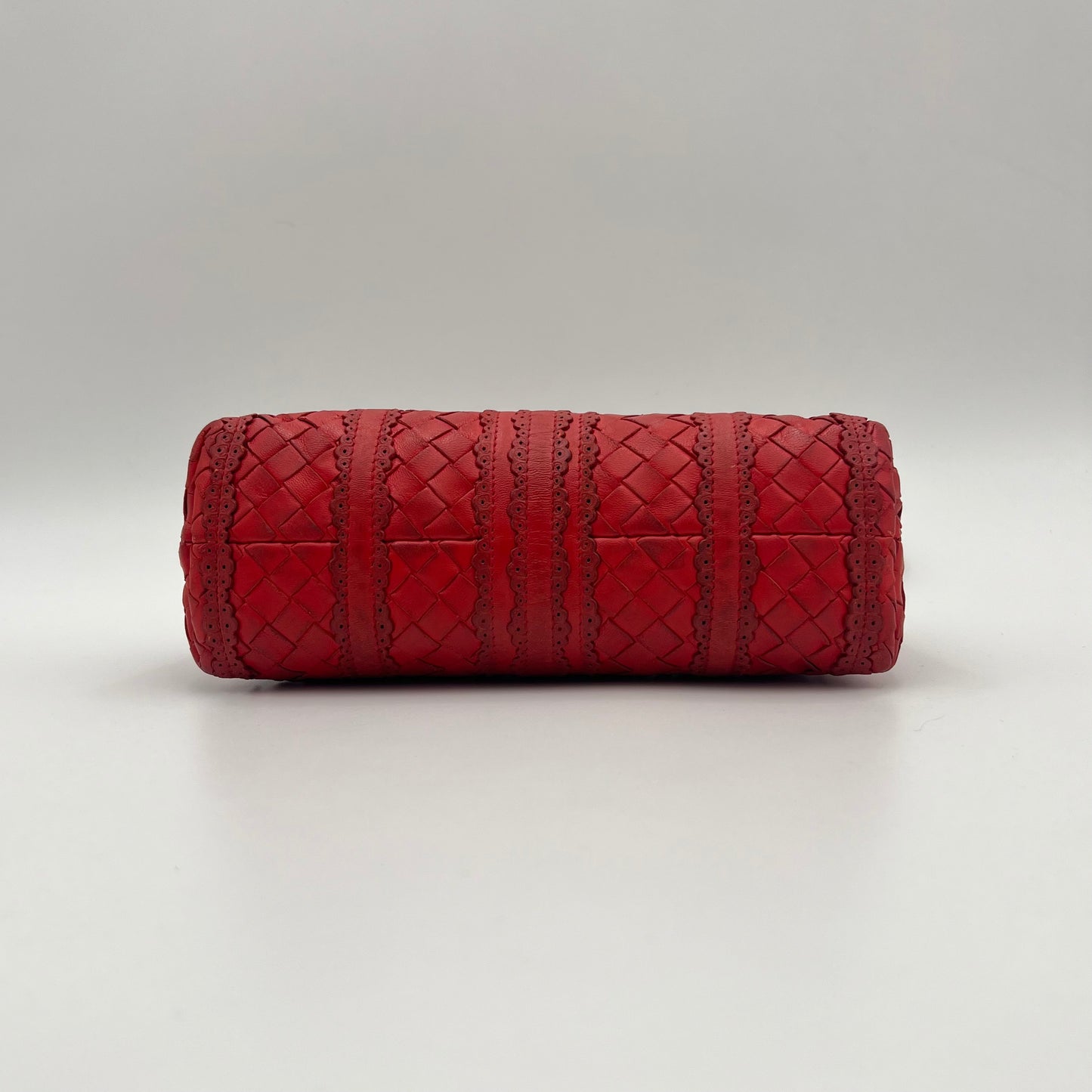 Bottega Veneta Red Intrecciato Pochette