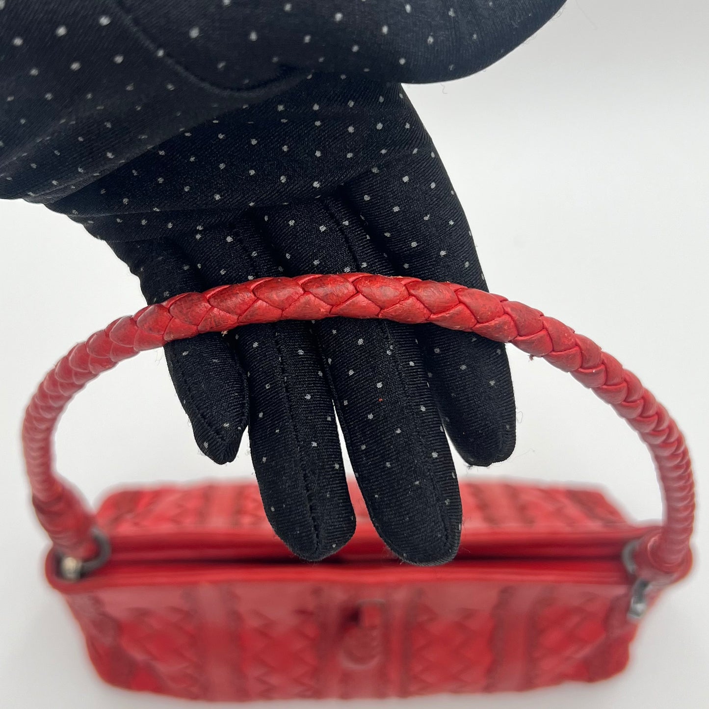 Bottega Veneta Red Intrecciato Pochette