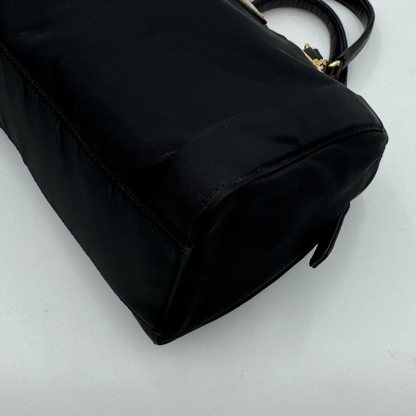 Prada Black Nylon Chain Mini Boston