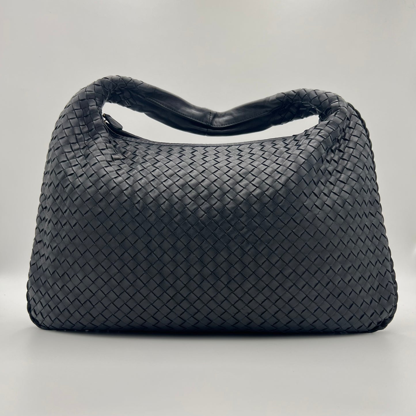 Bottega Veneta Black Intrecciato Large Hobo Bag