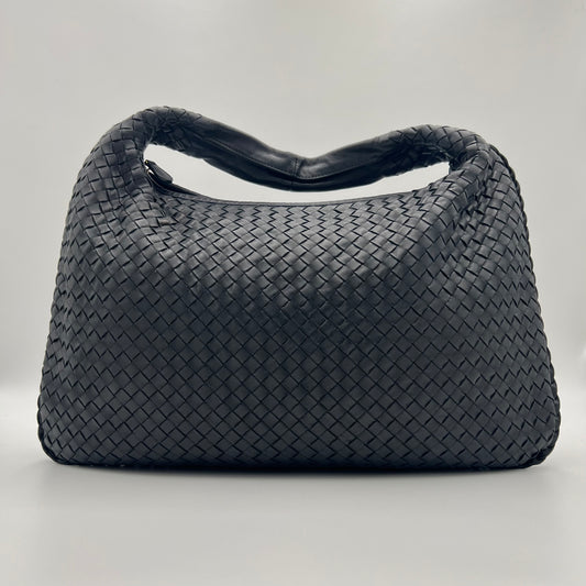 Bottega Veneta Black Intrecciato Large Hobo Bag