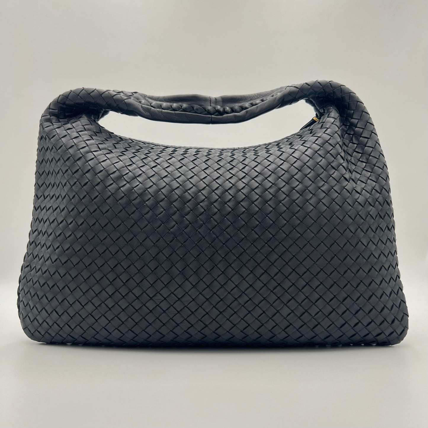 Bottega Veneta Black Intrecciato Large Hobo Bag