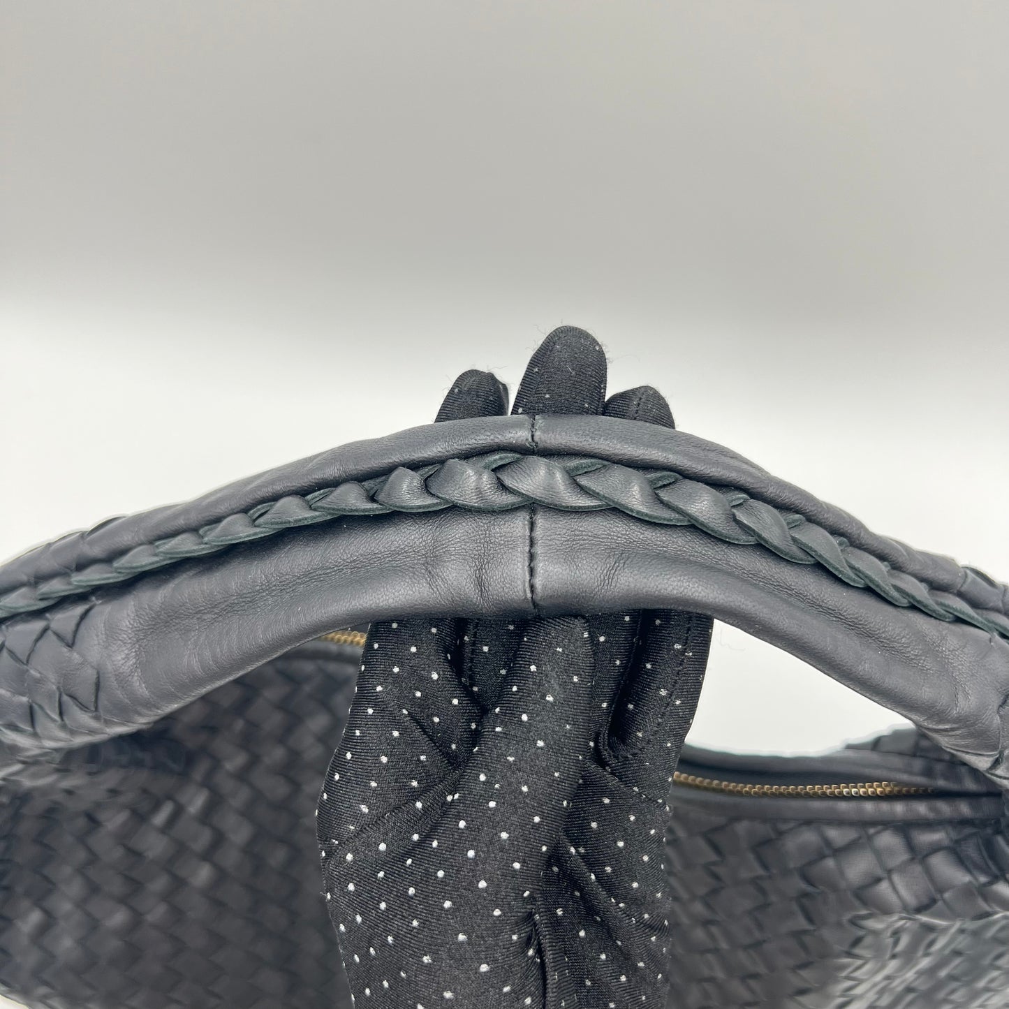Bottega Veneta Black Intrecciato Large Hobo Bag