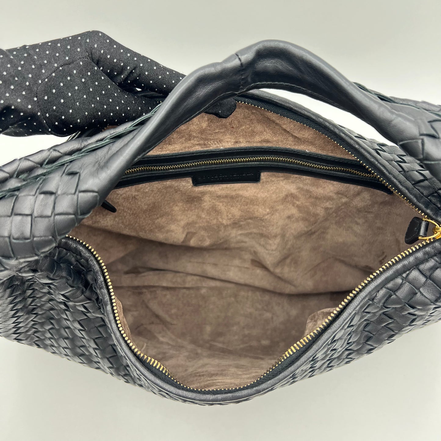 Bottega Veneta Black Intrecciato Large Hobo Bag