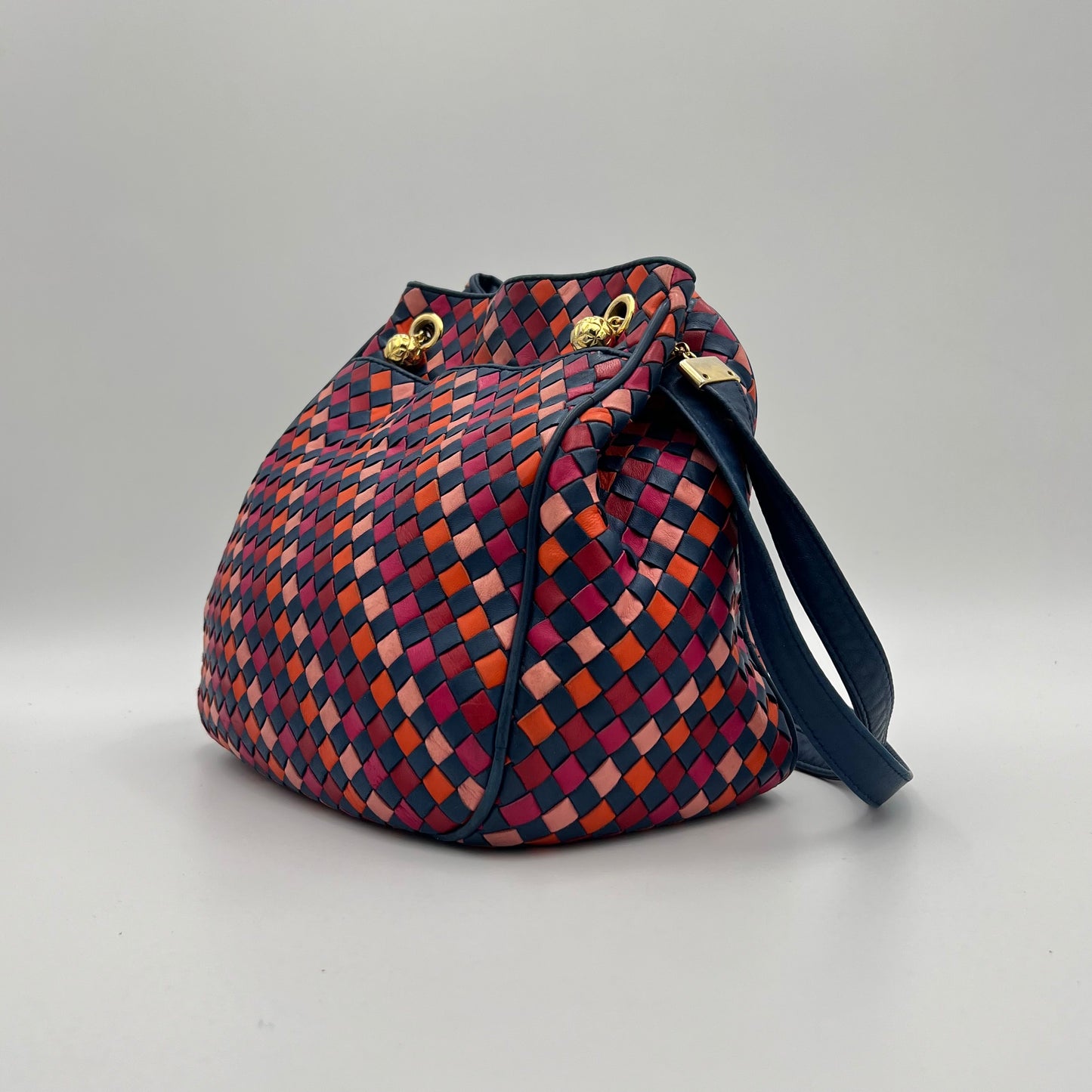 Bottega Veneta Multicolor Intrecciato Hobo Shoulder Sling Bag