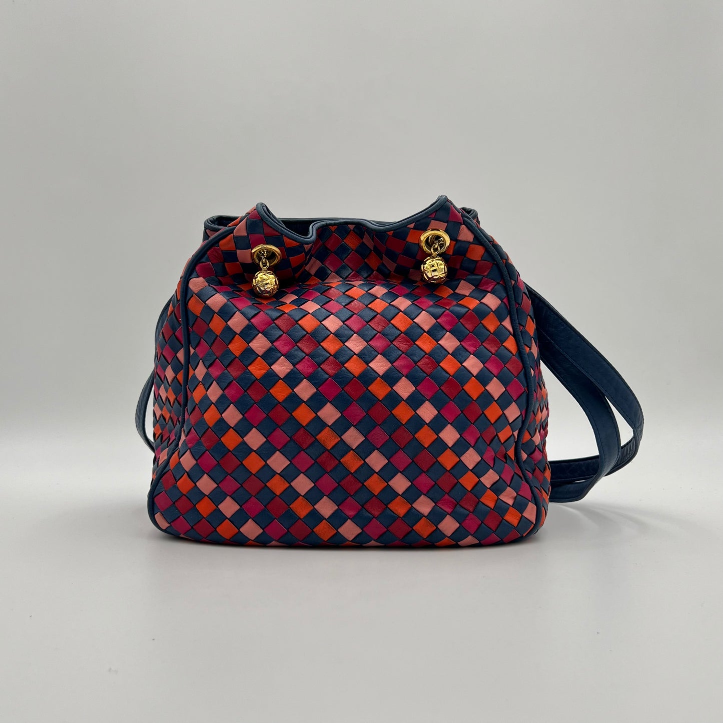 Bottega Veneta Multicolor Intrecciato Hobo Shoulder Sling Bag