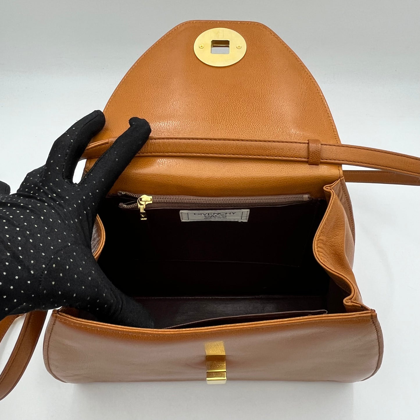 Givenchy Sacs Brown Leather Top Handle
