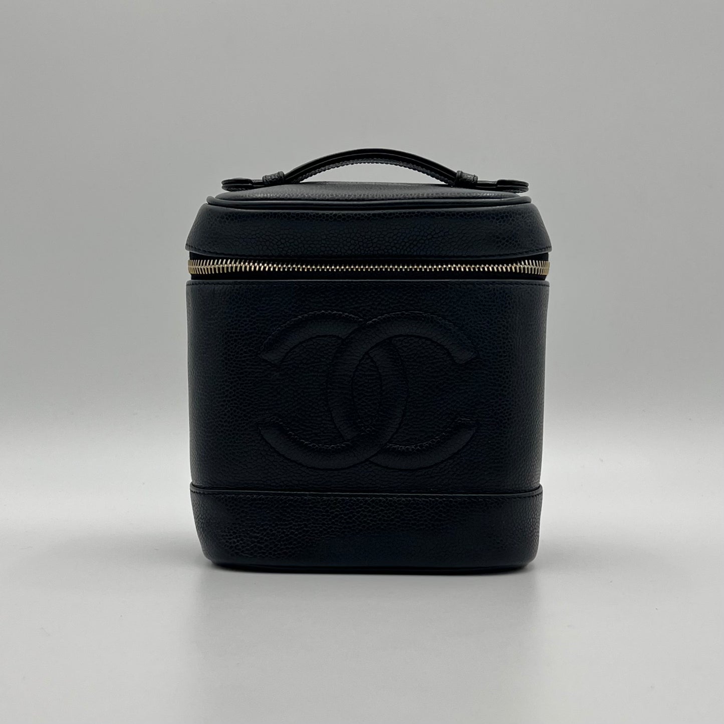Chanel Black Caviar Timeless CC Vanity
